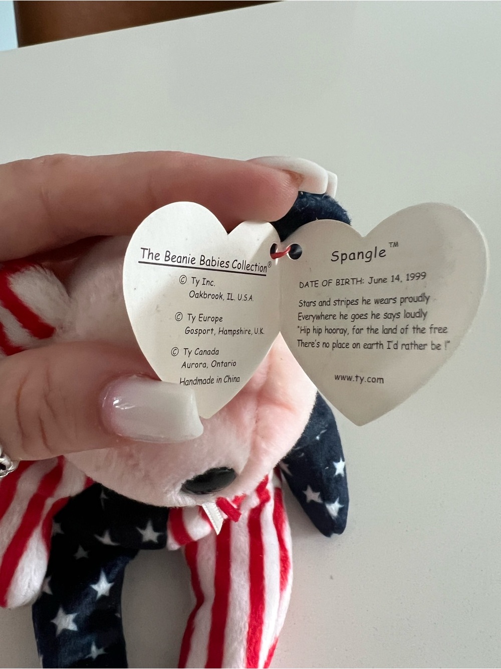 Ty Beanie Baby Patriotic Bear - “Spangle” - Picture 4 of 5